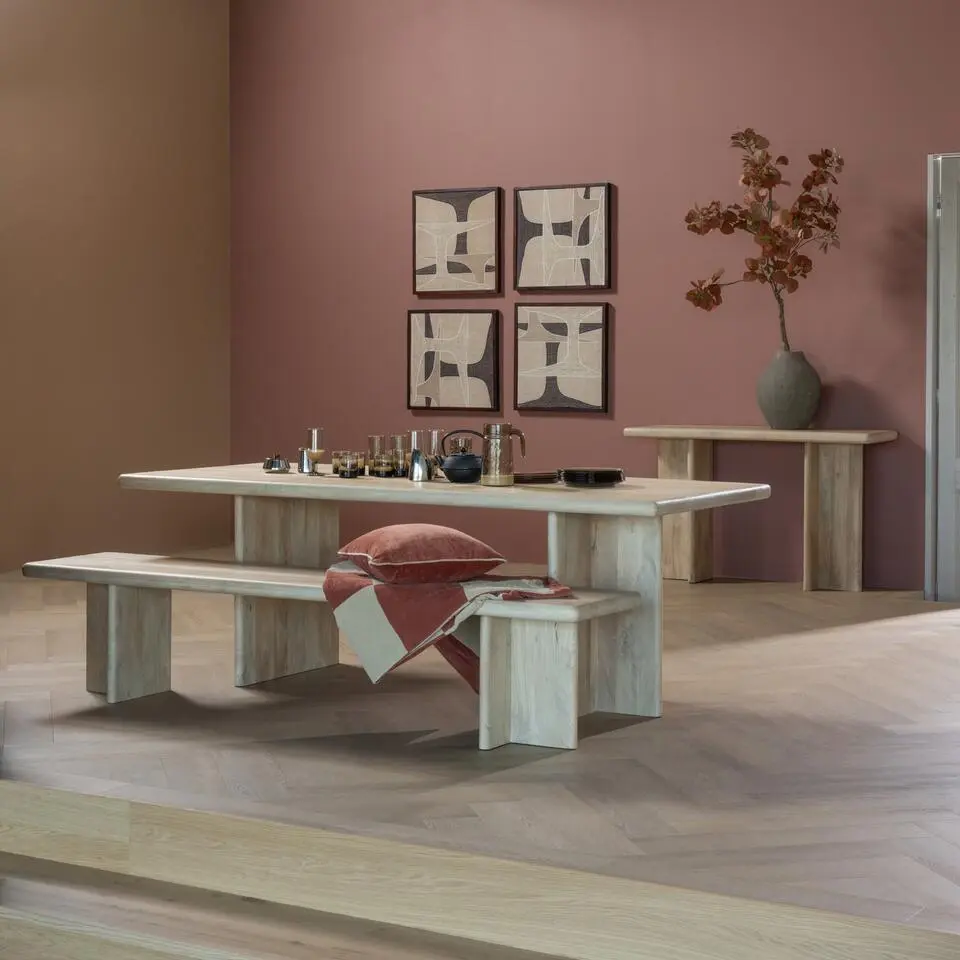 WOOOD Zena Kleed - Velvet - Roestbruin/Beige - 1x170x130