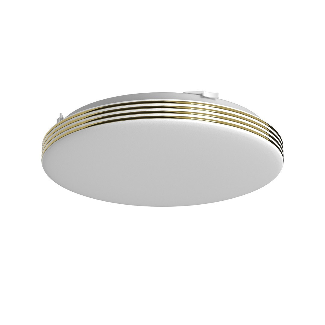 Plafon Beverokrągły biało-złoty LED 1x10W 26cm lm IP44 Milagro