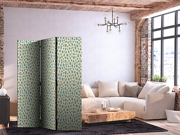 Paravent -Motif Animal à Pois TurquoiseClair