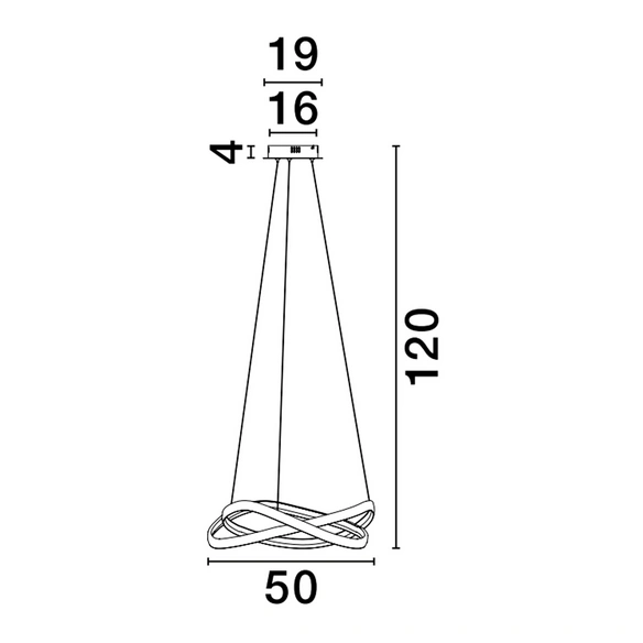 Pendelleuchte »Odrey «, LED, 40 W, Höhe: 120 cm, schwarz/goldfarben