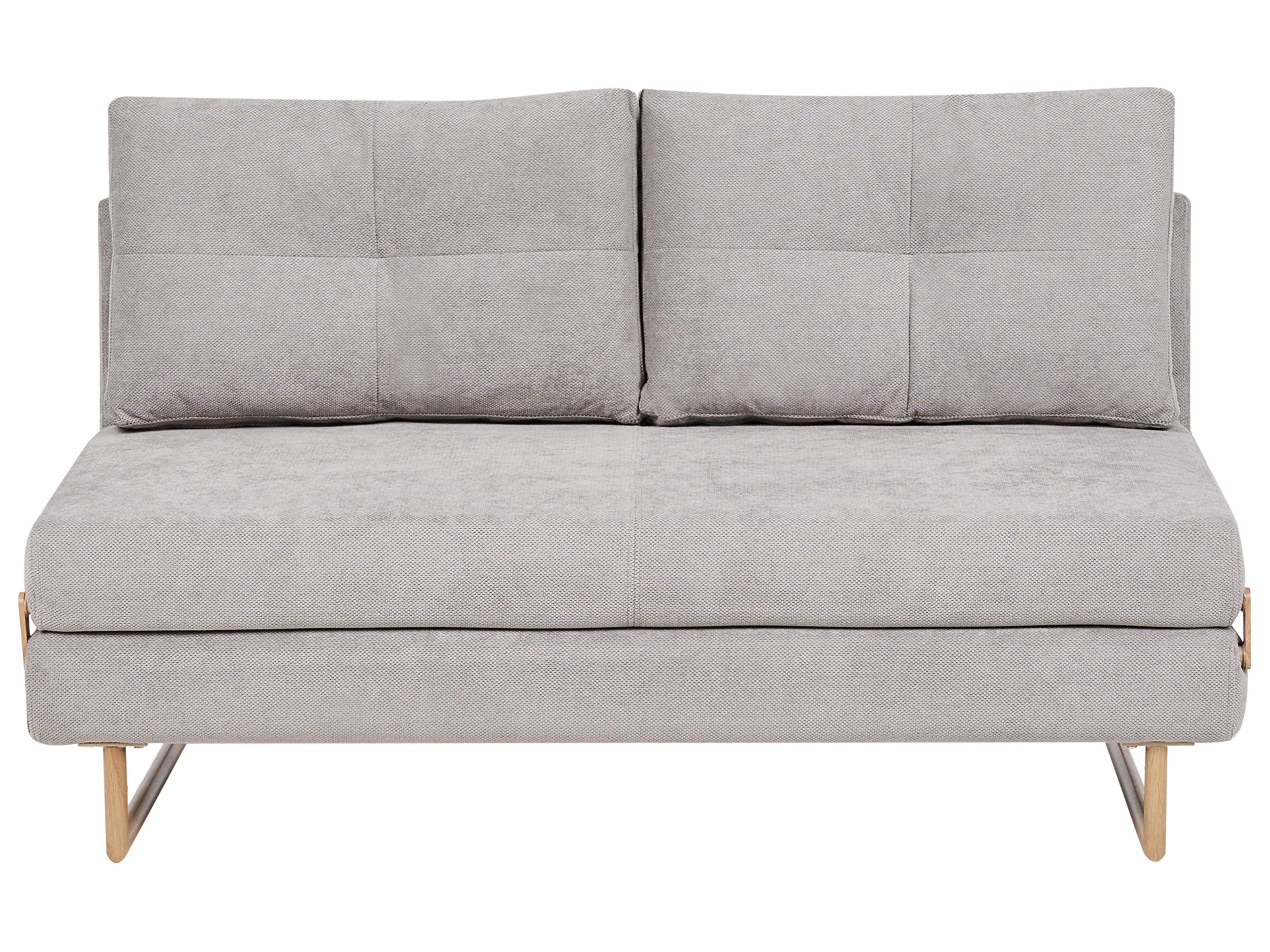 Sofa Bed 2 Seater JERSLEV Fabric Grey
