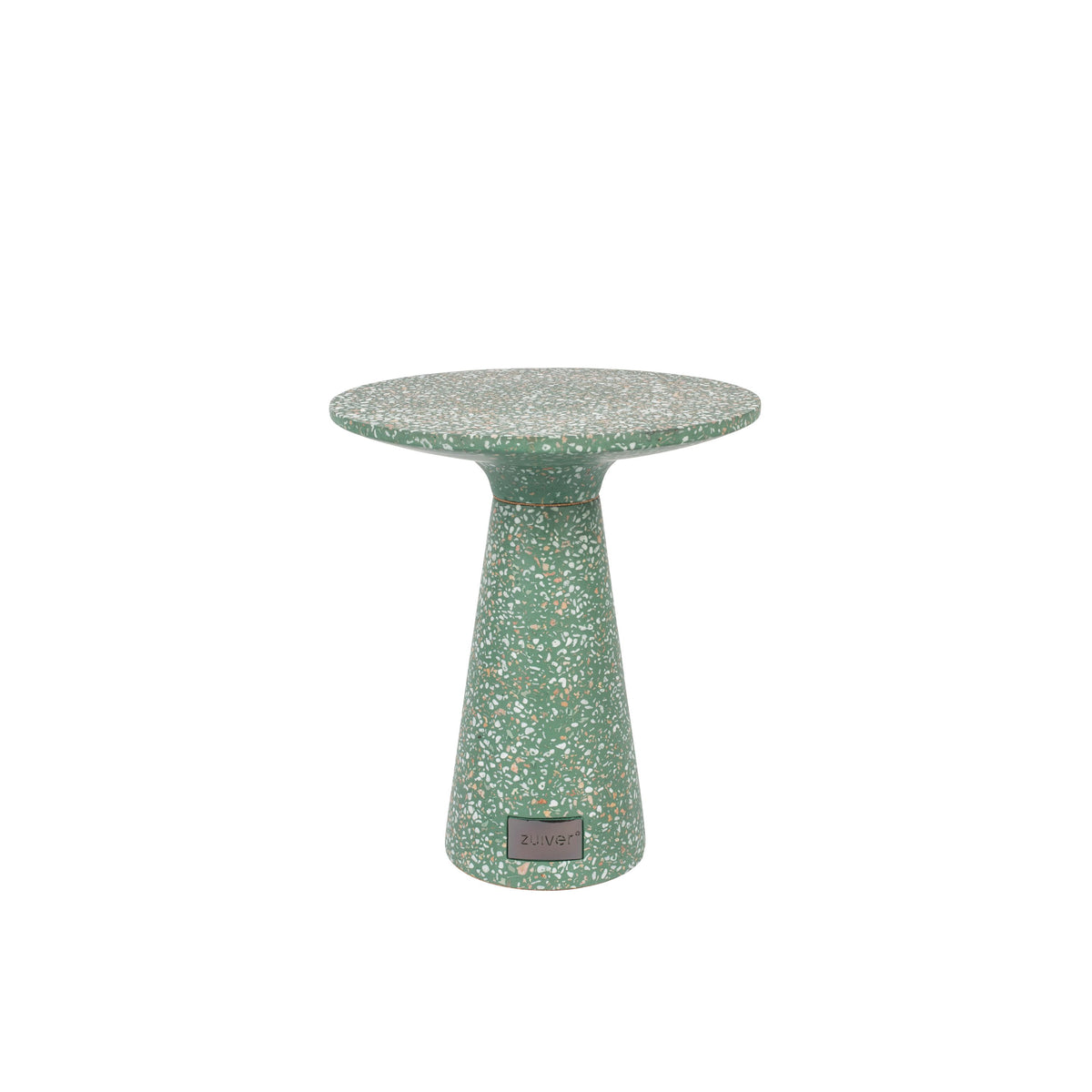 Zuiver Victoria Bijzettafel Rond 41 cm Terrazzo Groen
