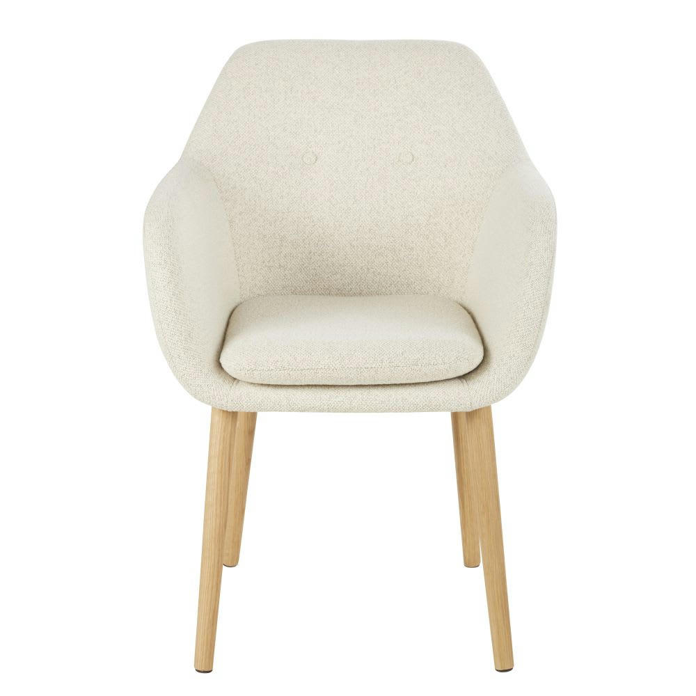 Arnold - Fauteuil à dîner à bouclettes écrues