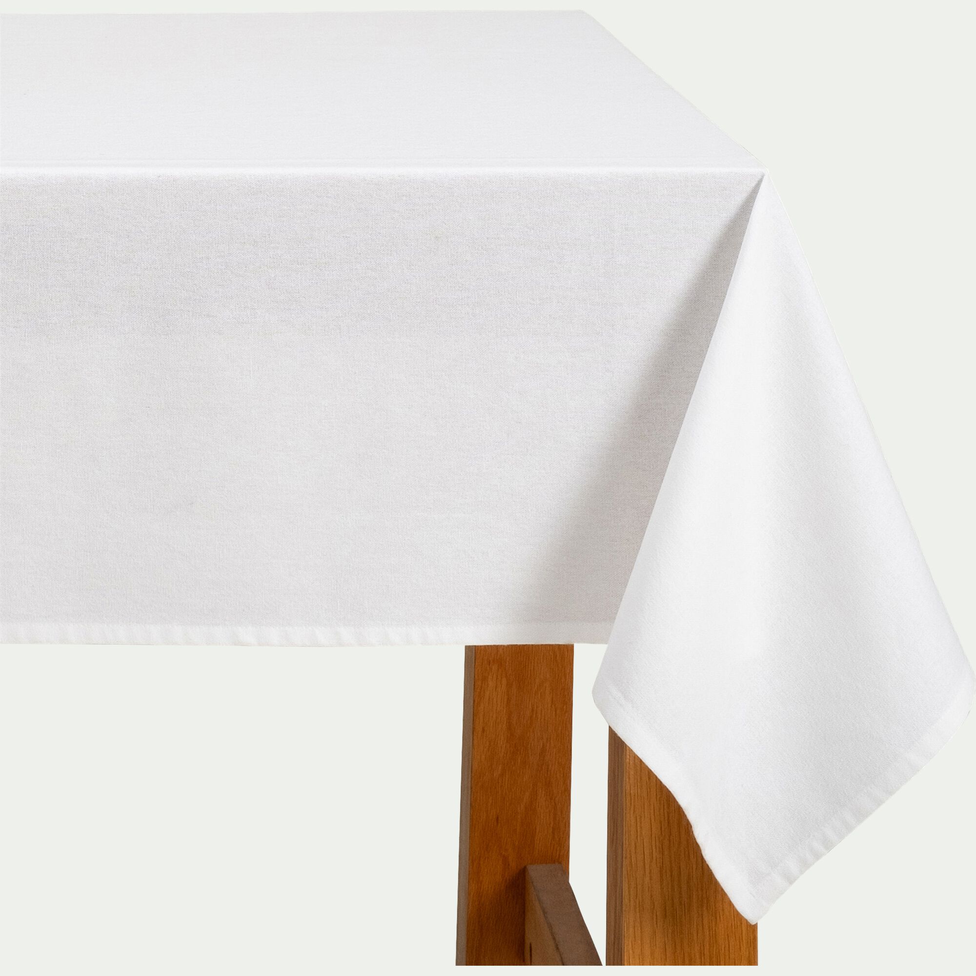 ARUM - Nappe unie en coton lavé 150x250cm - blanc