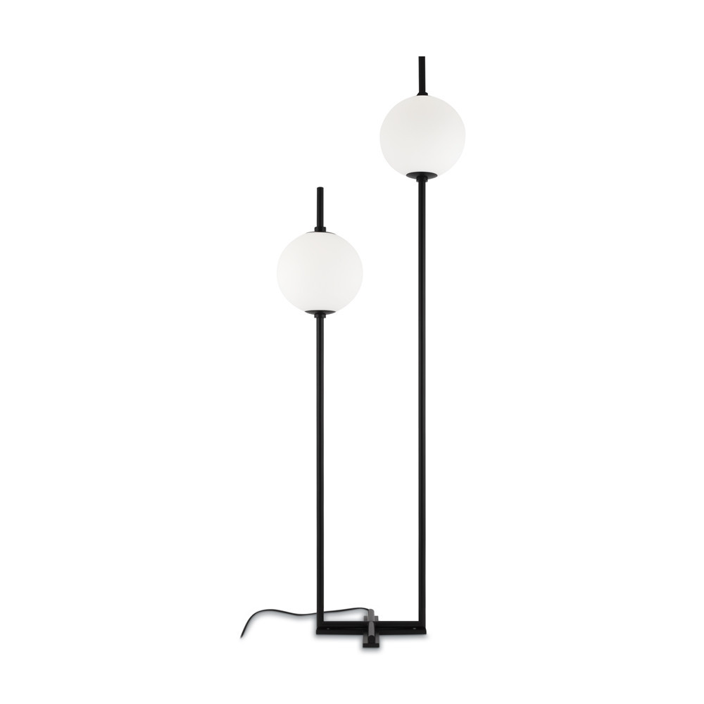 Lampa podłogowa THE SIXTH SENSE czarno-biała LED 2x12W 750lm Maytoni