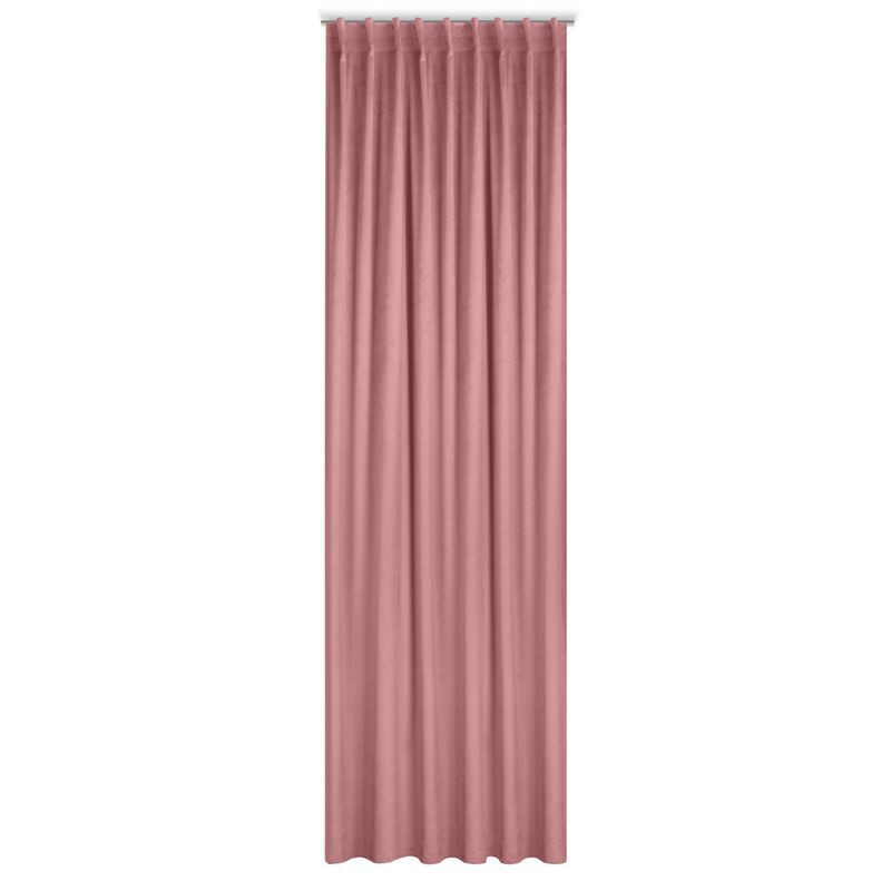 Zasłona welwetowa na taśmie flex MADLEN 140x300 ciemnoróżowa