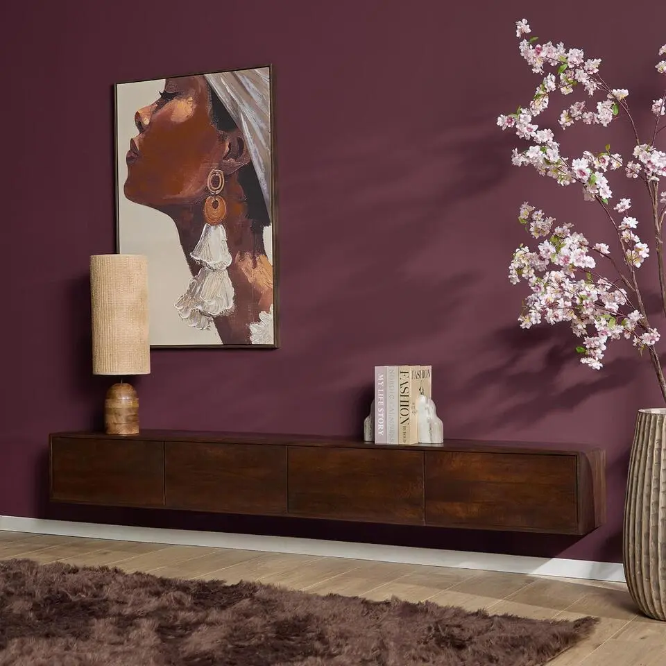 Tv-meubel Zwevend Bruin Hout - 240x35x30cm - Vision