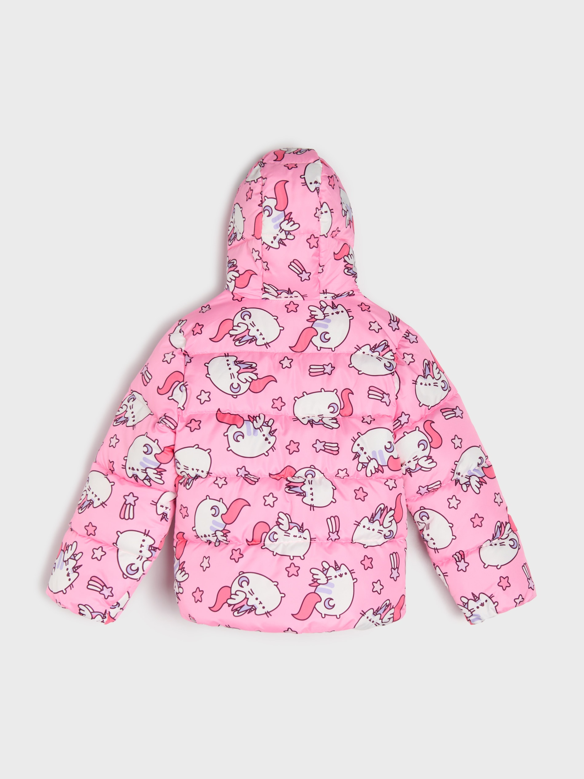 Pikowana kurtka z kapturem i nadrukiem allover Pusheen The Cat