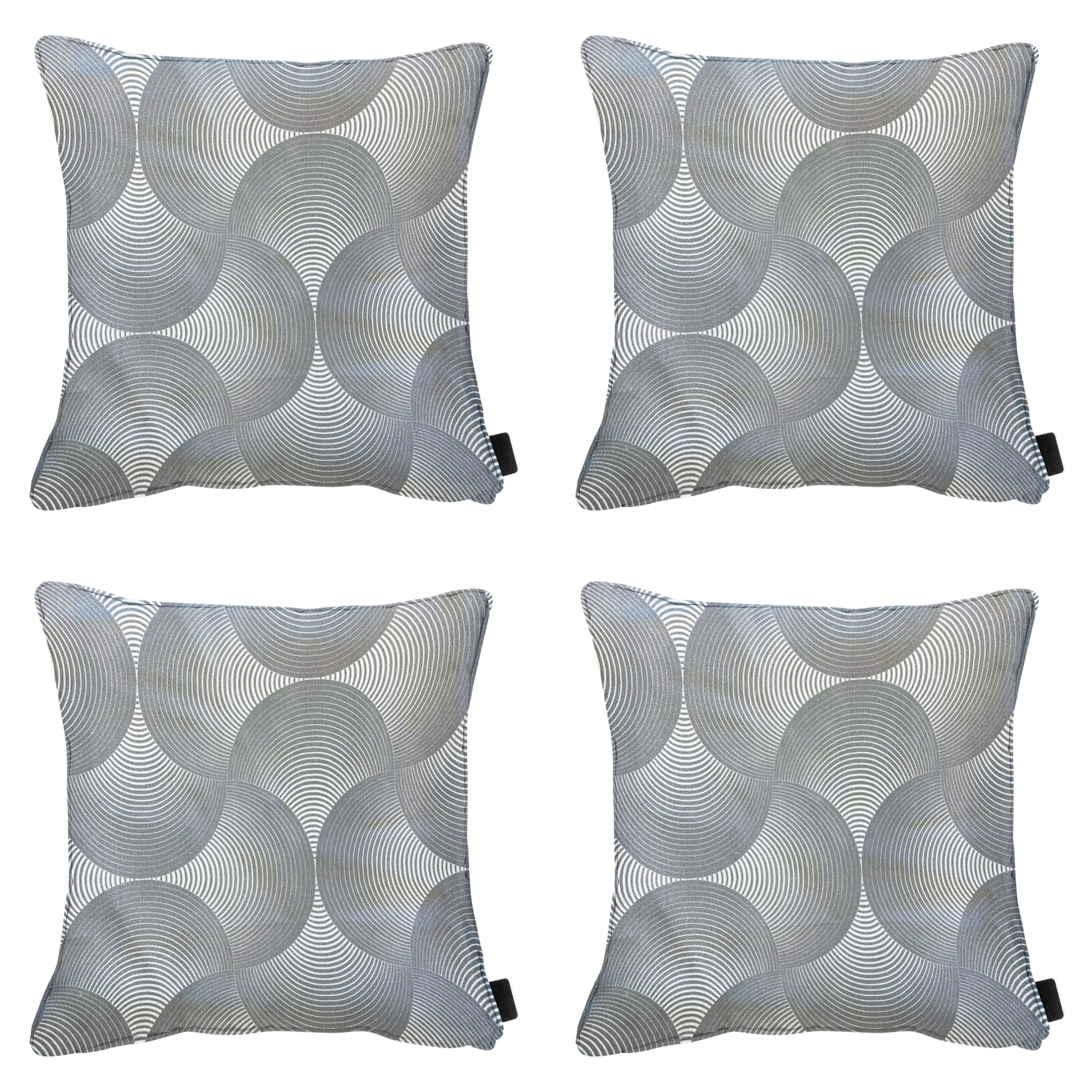 Madison sierkussen Napels - grijs - 50x50x10cm - set van 4