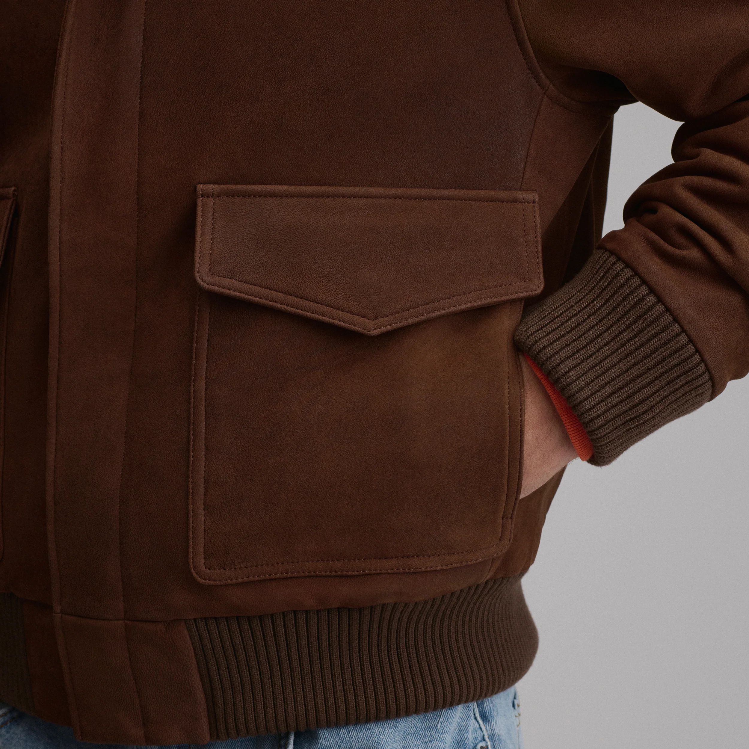 Men's Leather Bomber