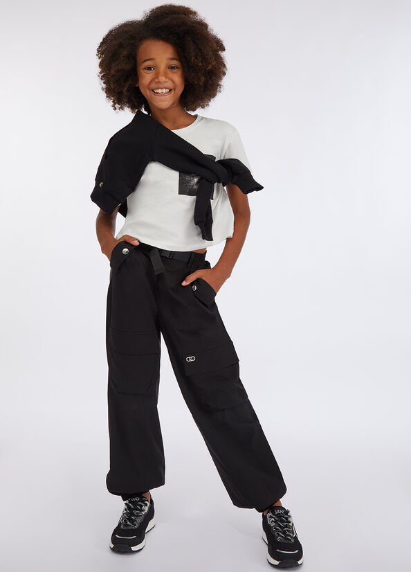 Pantaloni ampi in tessuto tecnico