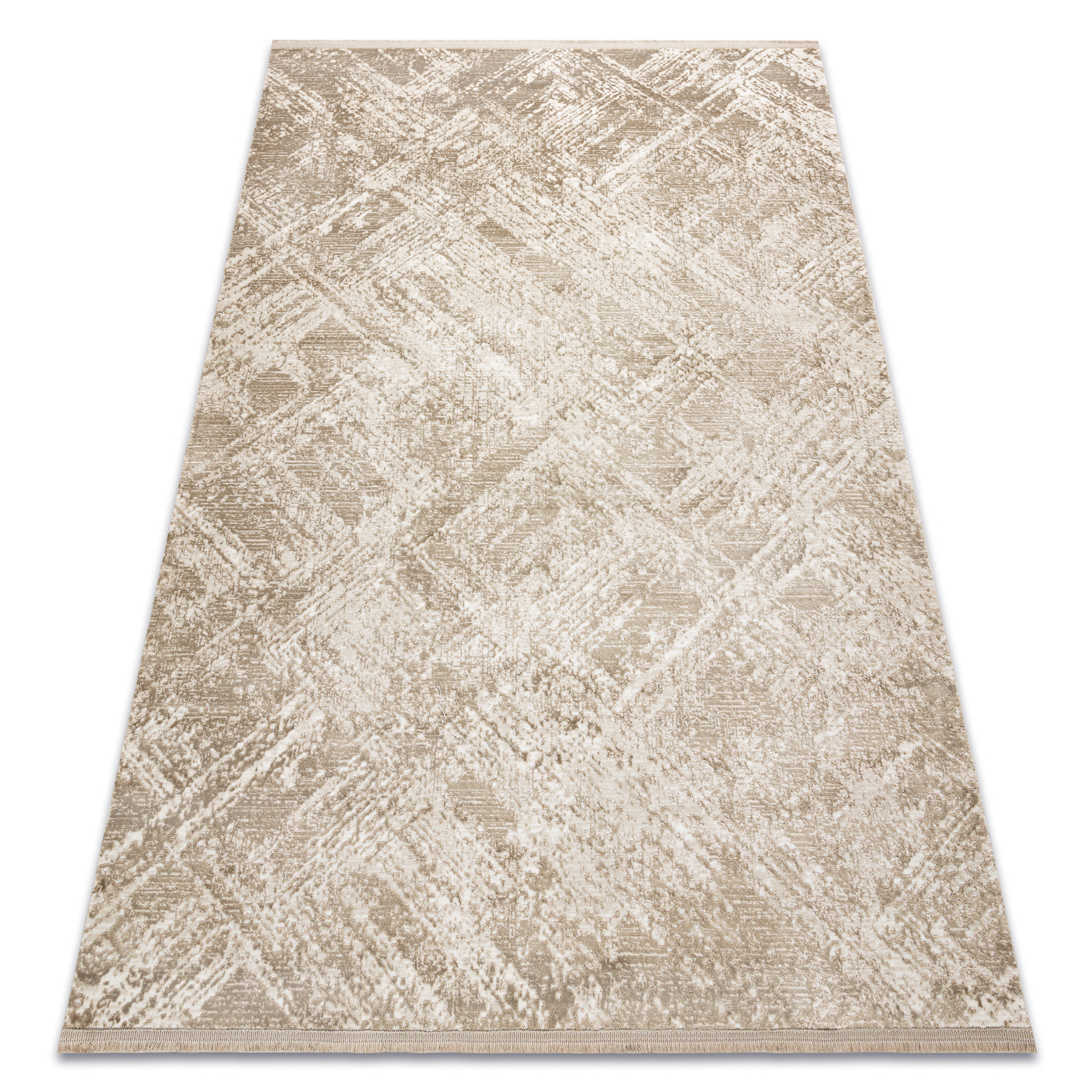 Dywan DUKE 51541 beż - Geometryczny, strukturalny, bardzo 80x150 cm