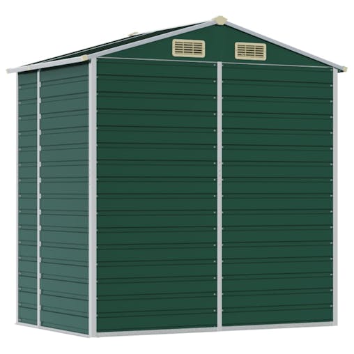 NNEVL Garden Shed Green 191x130x198 cm Galvanised Steel