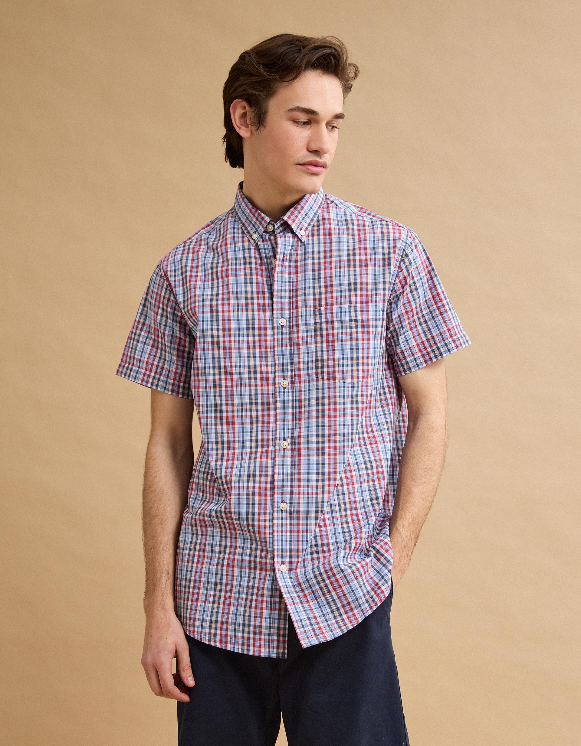 Camisa Manga Curta, Homem, Vermelho