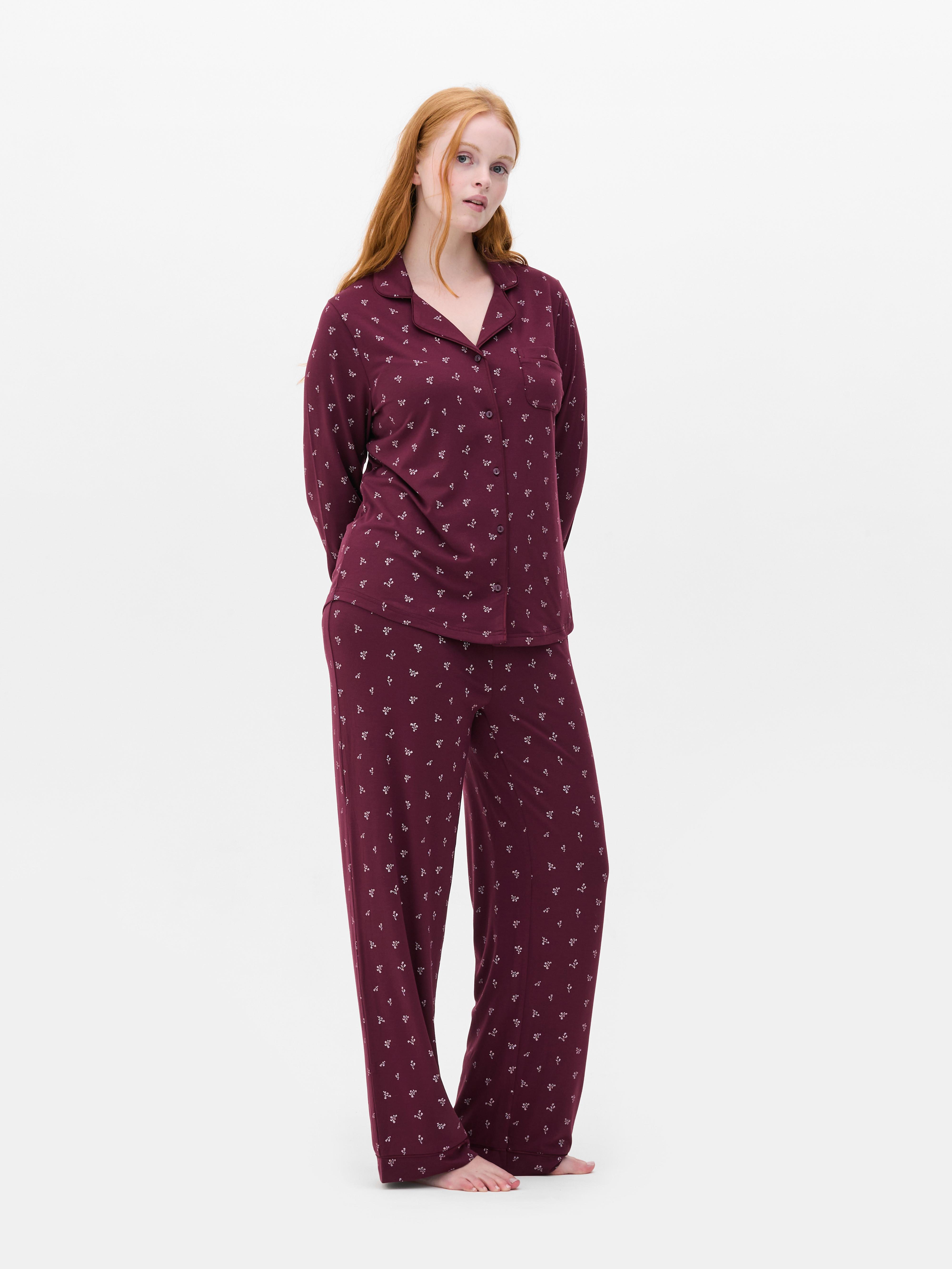 Printed Boyfriend Pajama Set
