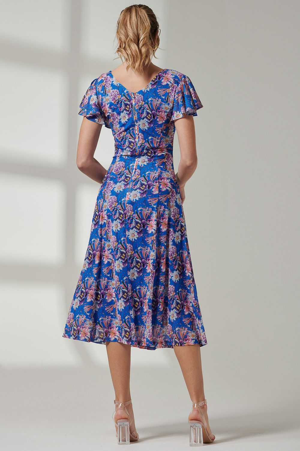 Jolie Moi Harley Floral Mesh Dress