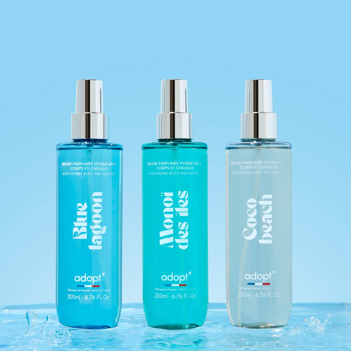 Trio SoftLot de 3 brumes 200 ml - Blue Lagoon, Monoï des Îles & Coco Beach