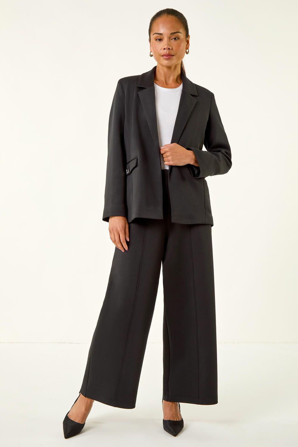Roman Petite Pocket Detail Stretch Blazer