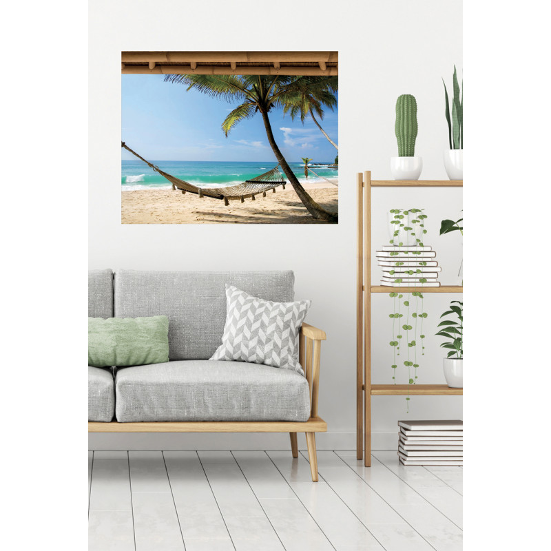 Sticker de fenêtre trompe l'oeil Holiday 75 x 60 cm