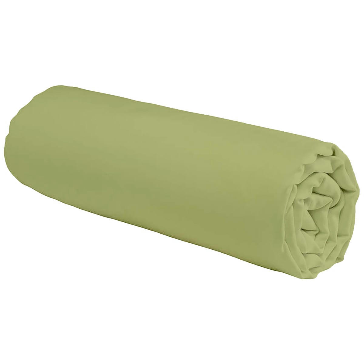 COTON UNIS - Drap housse coton  uni tilleul 140x190cm