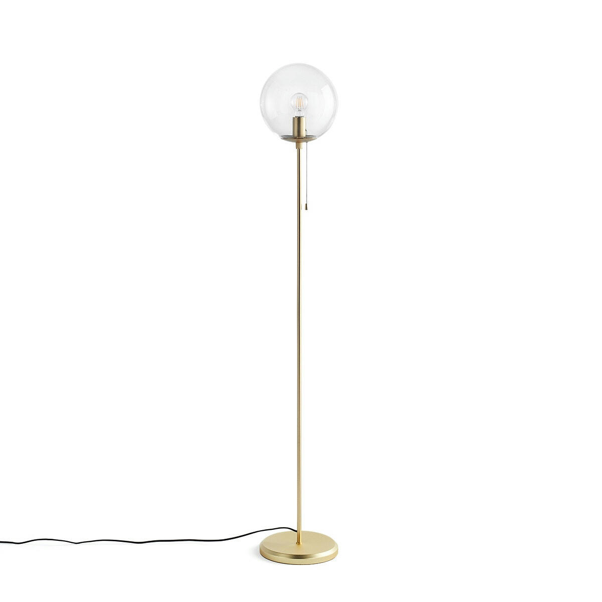 Lampadaire laiton et verre, Moricio