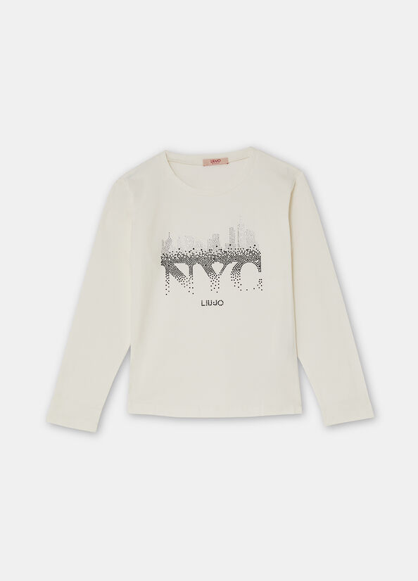 T-shirt con strass