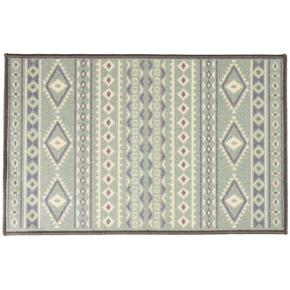 Tapis de cuisine latex imprimé vert 80x50 cm