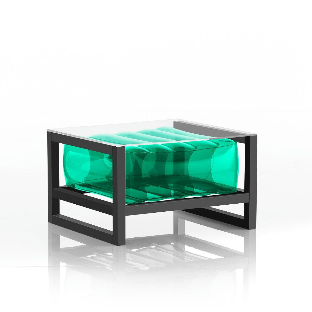 YOKO EKO - Table basse tpu vert cadre en aluminium