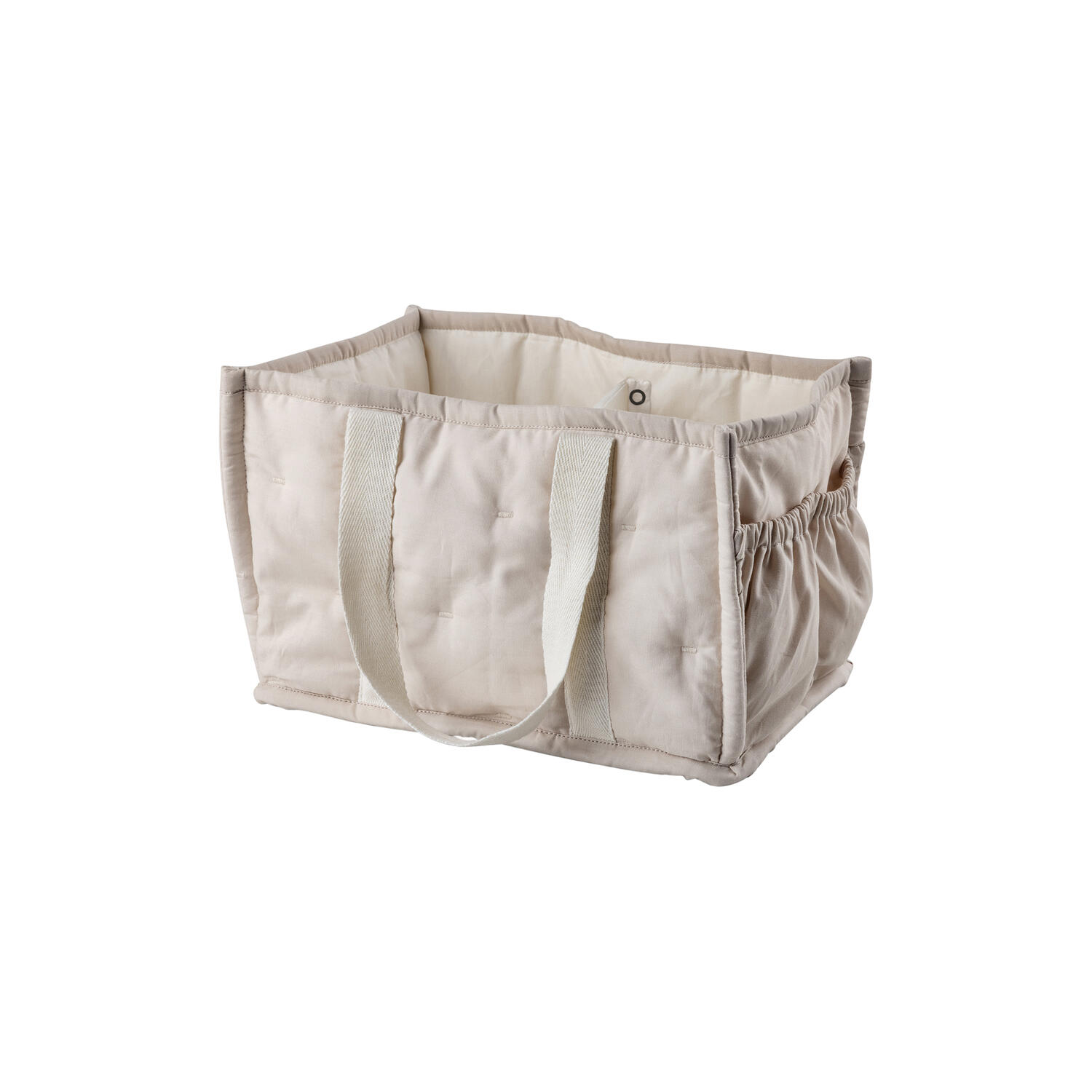 Pusleopbevaringskurv m/ hanke, morning beige