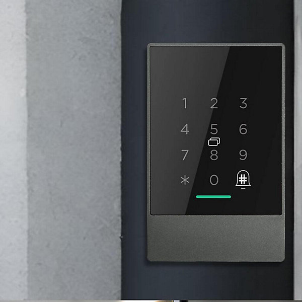 Clavier de contrôle d'accès tactile connecté locky-7c eco à code, badge et bluetooth