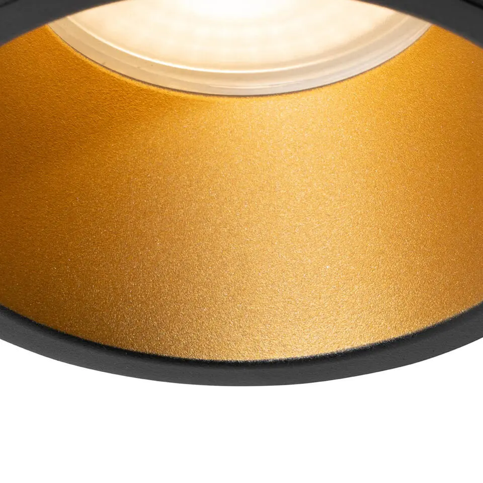 Qazqa inbouwspot dept zwart gu10