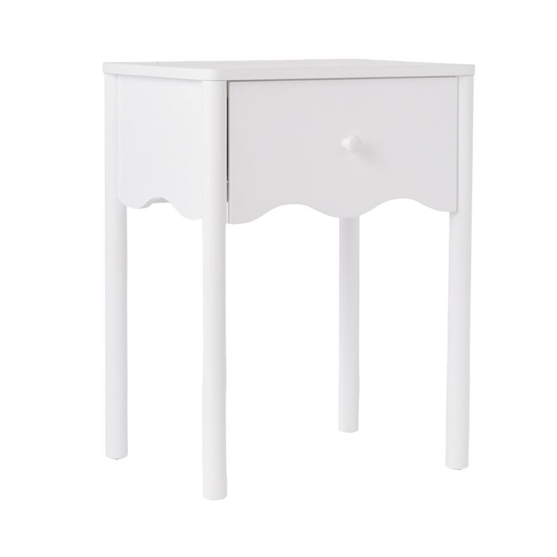 Willow White Bedside Table