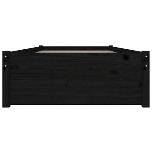 NNEVL Bed Frame with Drawers Black 90x190 cm 3FT Single