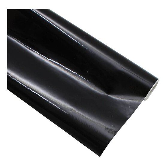 Fablon Sticky Back Black Gloss Vinyl