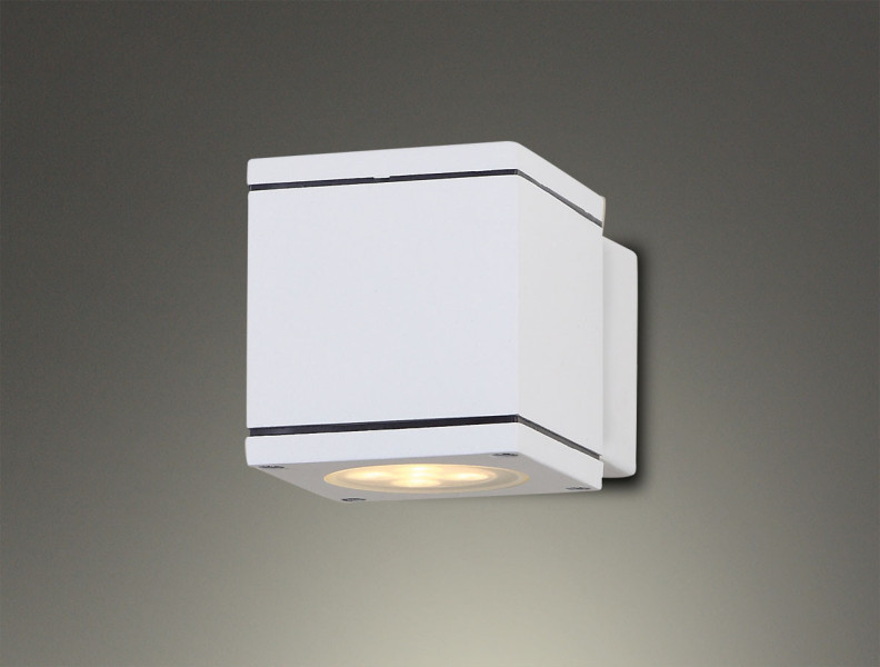 Kinkiet biały HOME SQUARE 1xGU10x50W wym:8,5x8x11,5cm IP54 Maxlight
