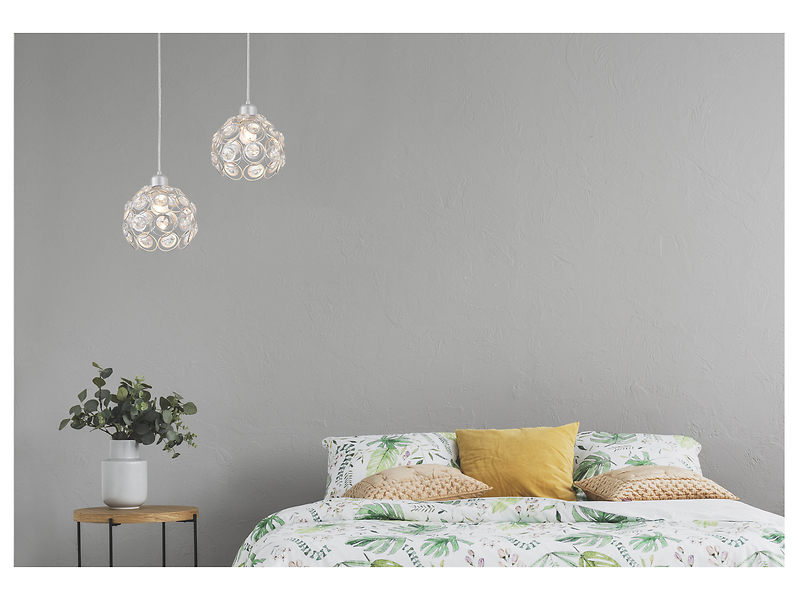 Lampa wisząca Florence 2-punktowa srebrna