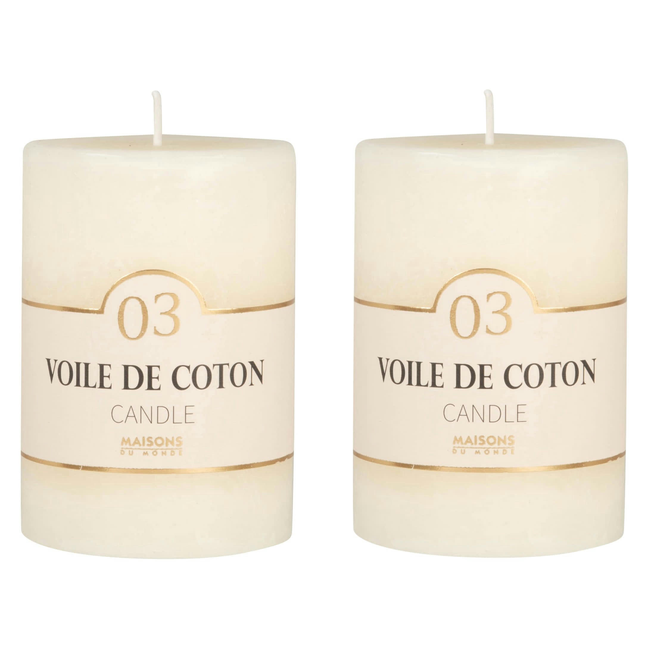 COLORAMA - Bougie parfumée blanche H10, 330g