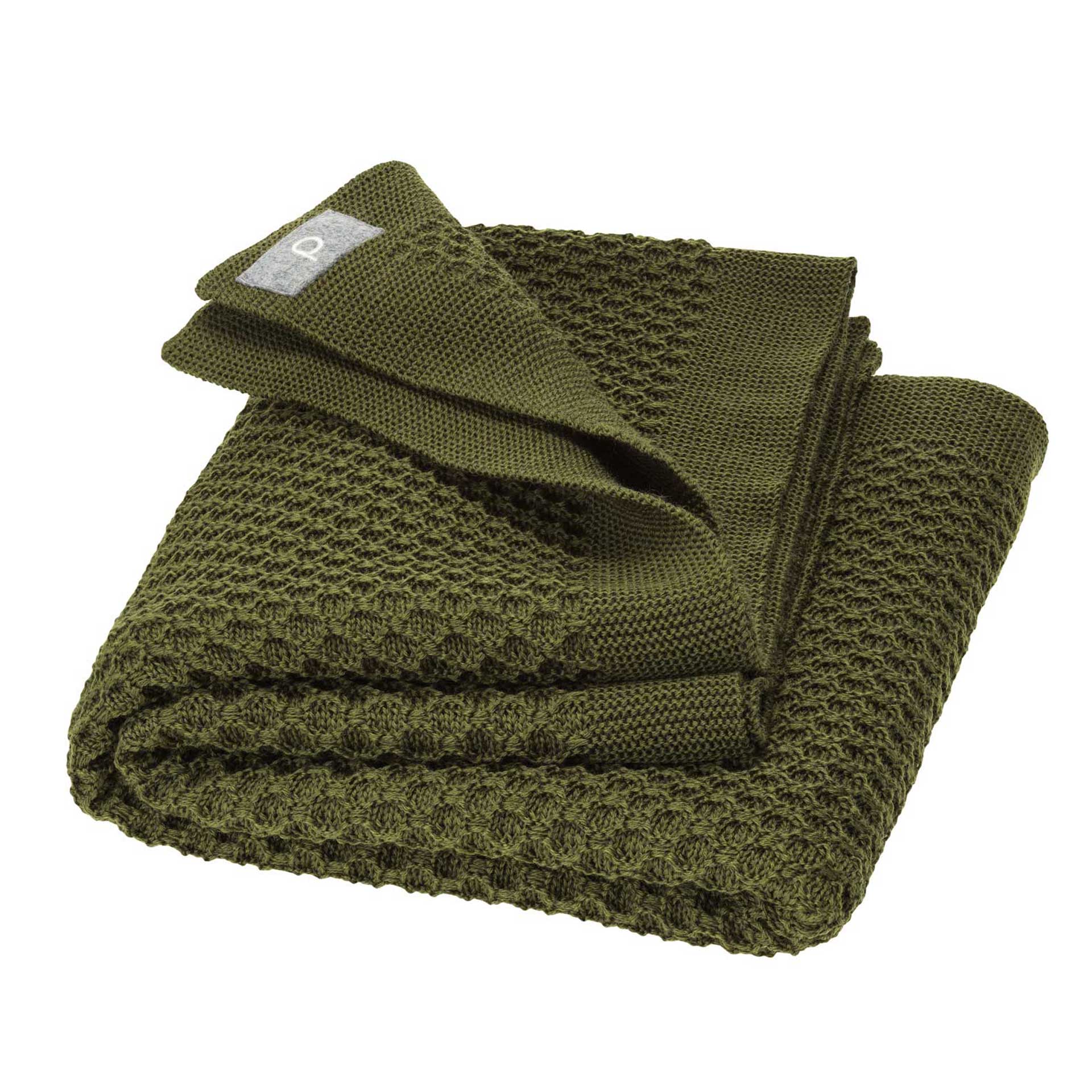Waben-Strickdecke