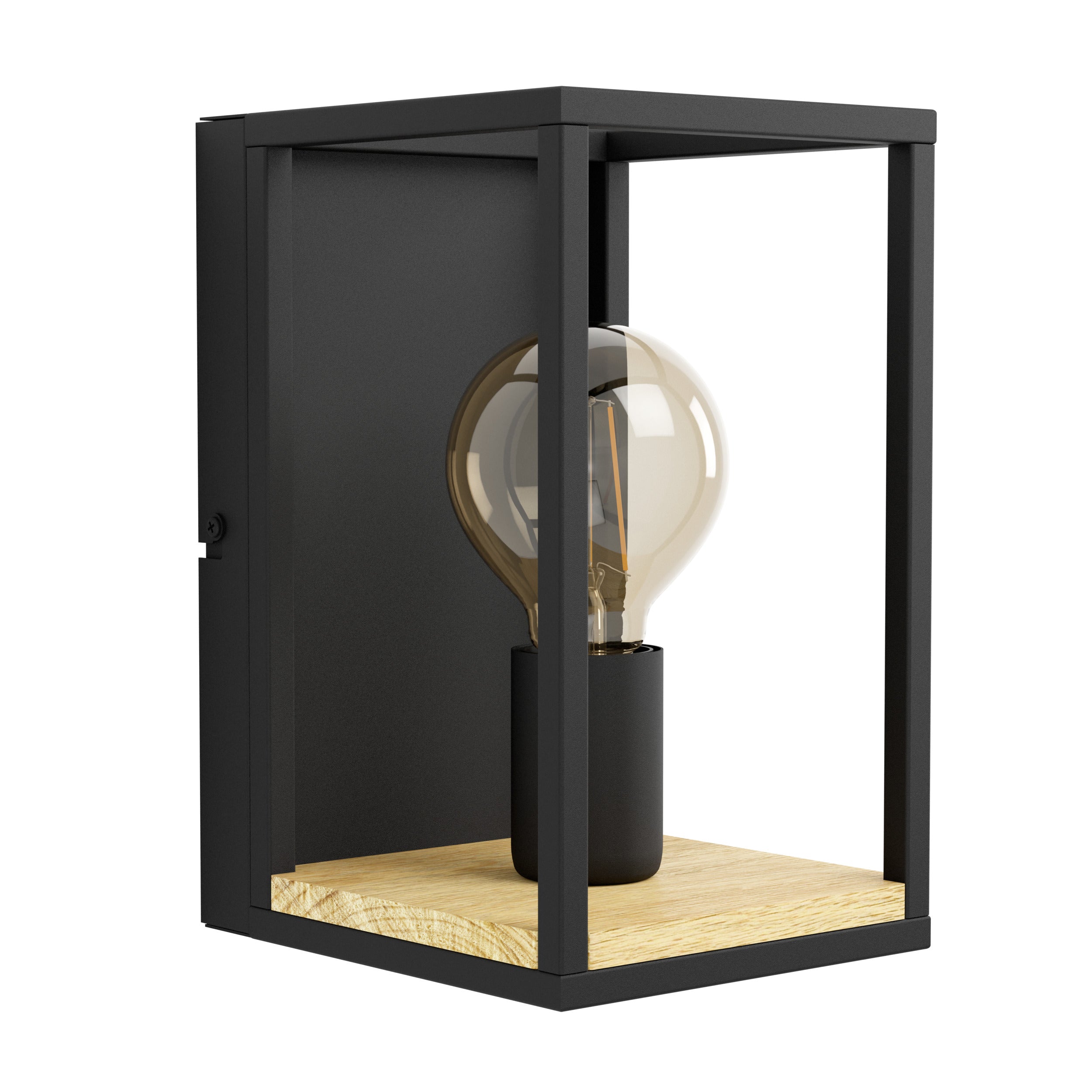 EGLO wandlamp Libertad - e27 - 24 cm - zwart/bruin