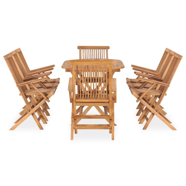 Zestaw mebli ogrodowych Brąz 160 x 80 x 75 cm Drewno tekowe With armrest