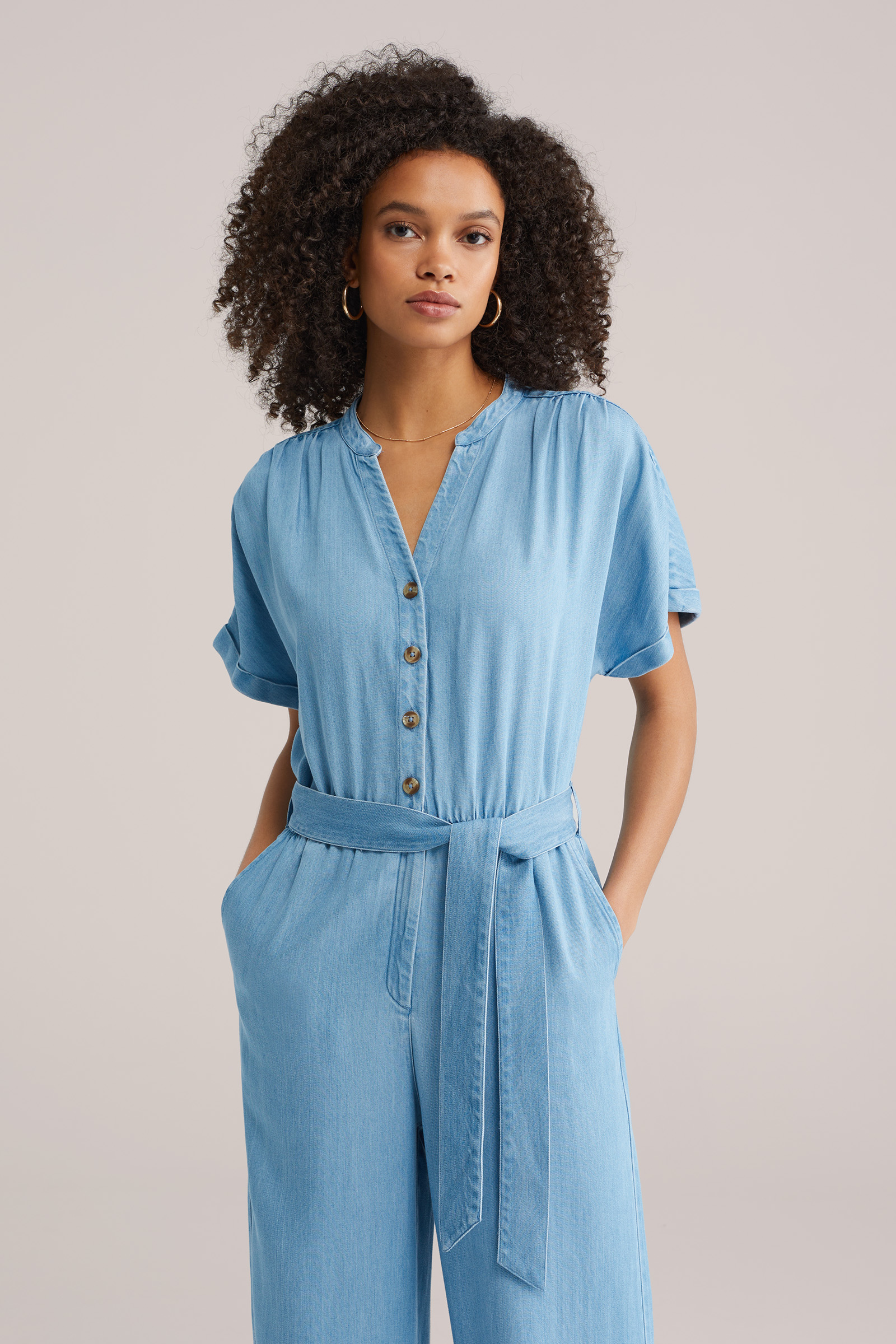 Dames denim jumpsuit