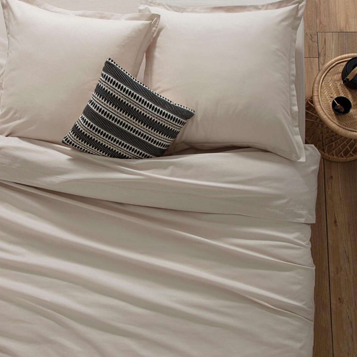Cotton sheet Beige, 180x290 cm