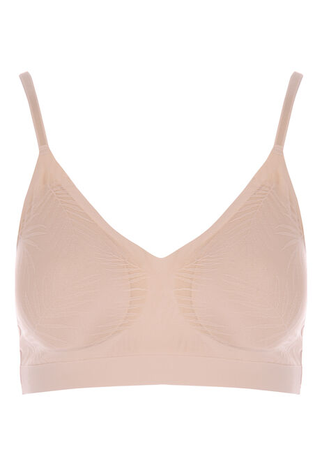 Womens Neutral Thin Strap Bonded Bra