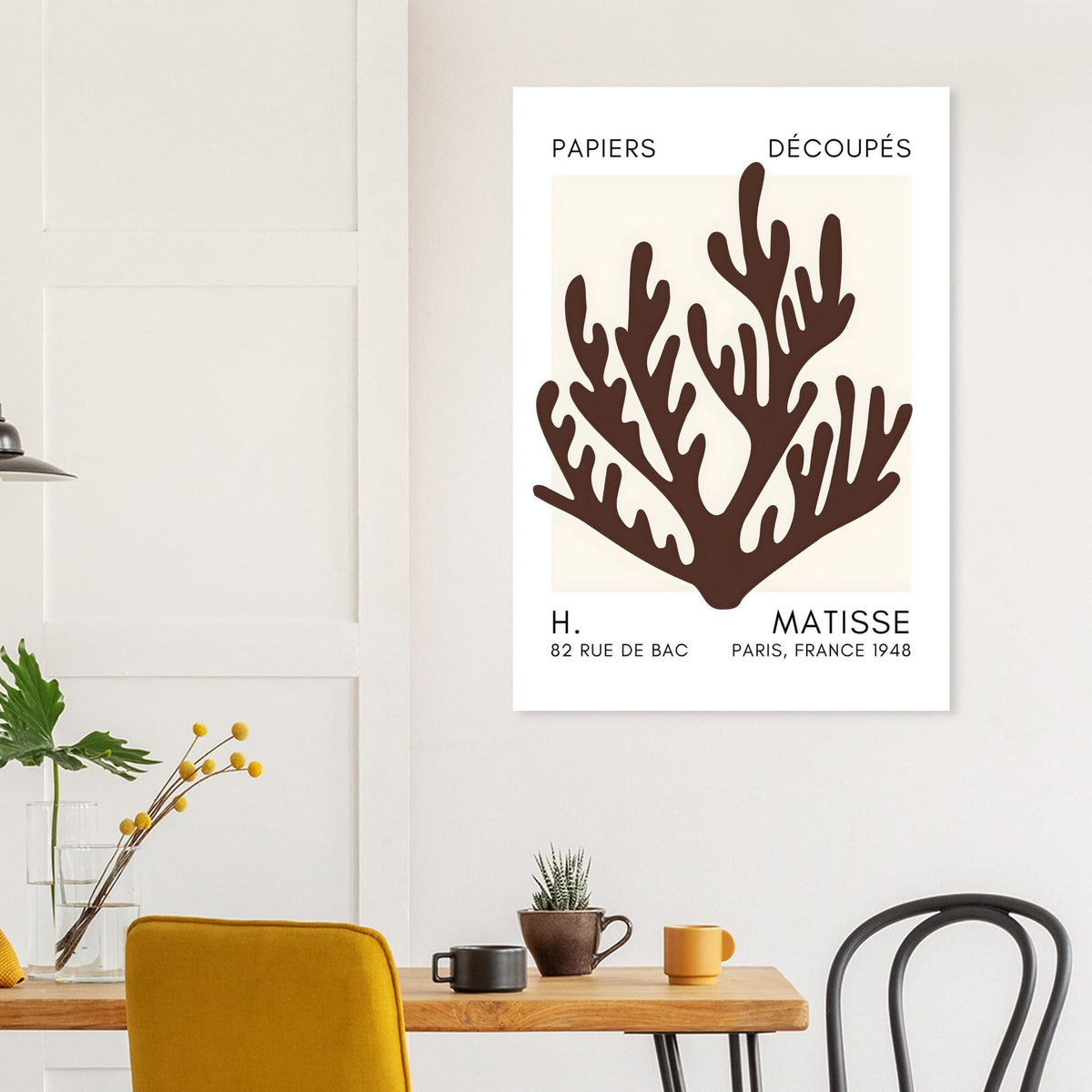Artfulprints Poster Matisse – Coral harmony brown  - 70x100 cm - Bruin