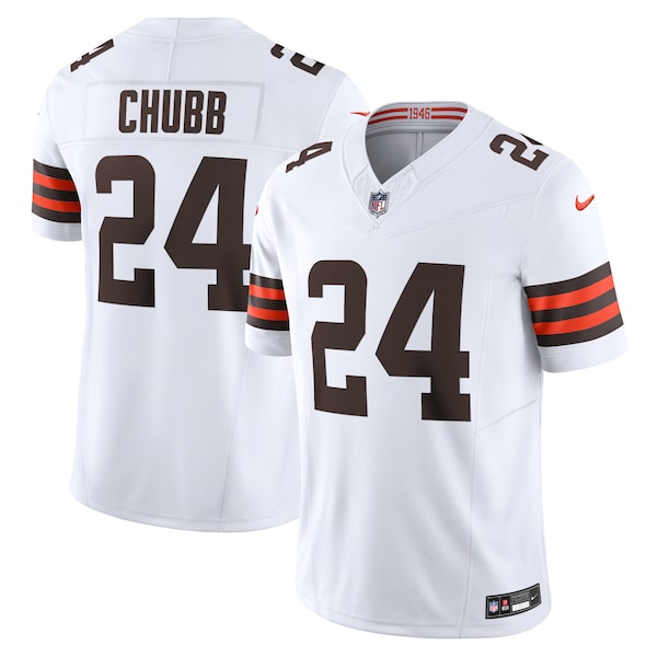 Nick Chubb Cleveland Browns Nike Vapor F.U.S.E. Limited Jersey - White/Brown
