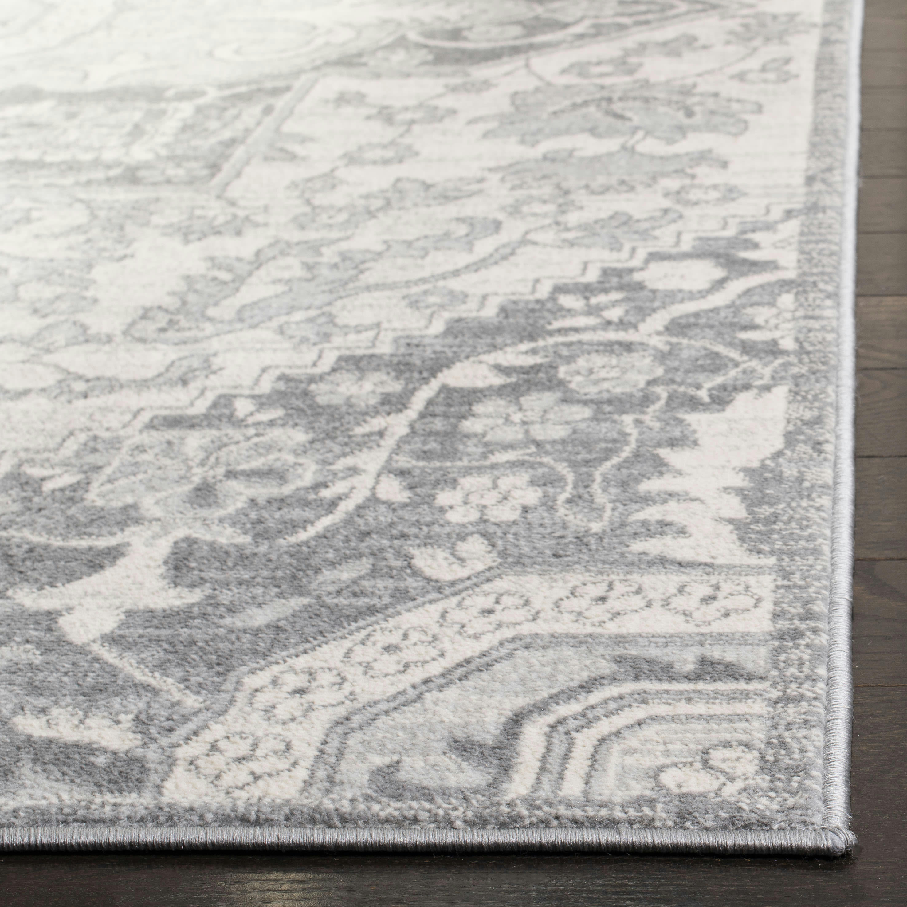 BRENTWOOD - Tapis de salon interieur en gris & crème, 122 x 183 cm