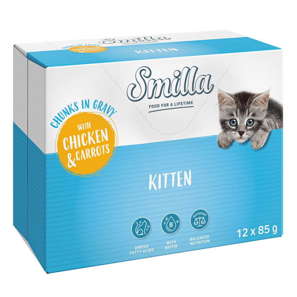 Smilla Kitten Chunks in Gravy with Chicken & Carrots