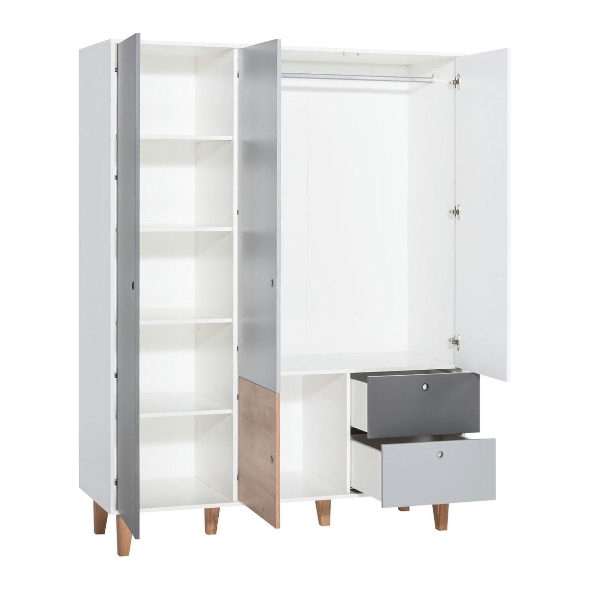 CONCEPT - Armoire 3 portes rose