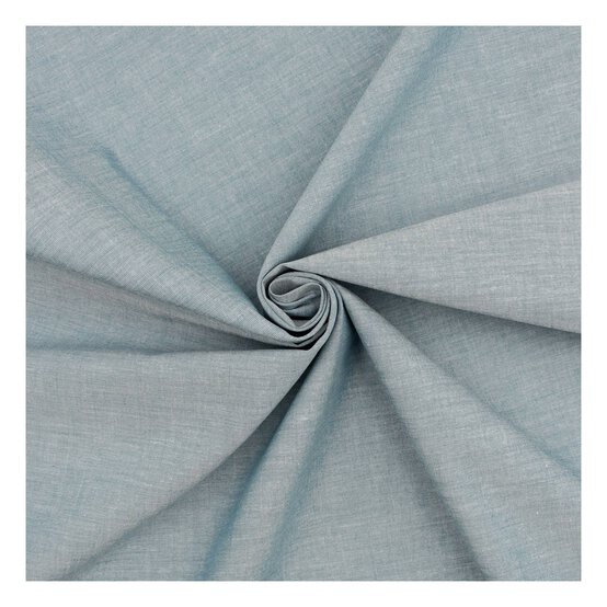 Petrol Chambray Cotton Fabric?by the Metre