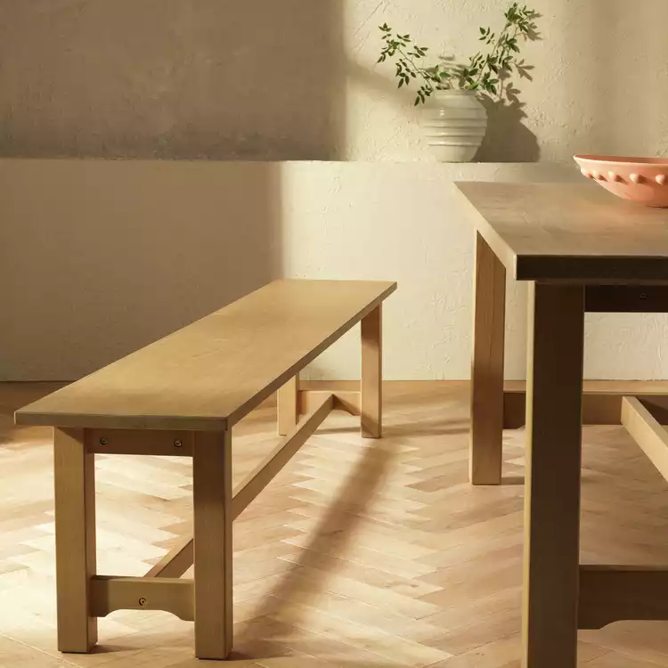 Habitat Denver Solid Wood Dining Bench - Pine